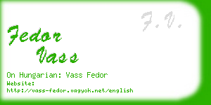 fedor vass business card